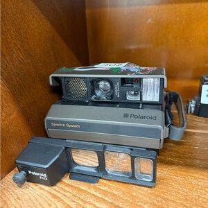 Polaroid Spectra System Camera with Flash Attachment